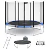 Image de Trampoline Rond 360cm Avec Filet, Échelle, Bâche Et Kit D'ancrage Bleu