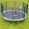 Image de Trampoline Rond 430cm Avec Filet, Échelle, Bâche Et Kit D'ancrage Bleu