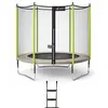 Image de Trampoline Jardin Ø 250?cm + Filet + Échelle - Jumpi 250 - Taupe/vert Taupe