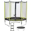 Image de Trampoline Jardin Ø 250?cm + Filet + Échelle + Bâche - Jumpi 250 - Noir/vert Vert