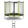 Image de Trampoline Jardin Ø 250?cm + Filet + Échelle - Jumpi 250 - Noir/vert Taupe