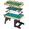 Image de Table Multi Jeux Pliable Baby Foot - Billard - Ping Pong - Hockey Brown