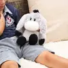 Image de Peluche Bouillotte Ane Gris