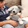 Image de Peluche Bouillotte Souris Gris