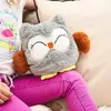 Image de Peluche Bouillotte Chouette Grise Gris