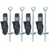 Image de Kit D'ancrage Pour Trampolines De Toutes Tailles, 4 Sardines De Fixation Et Sangles Noir