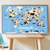 Image de Poster Géant 67 Stickers Animaux Du Monde Multi-coloured