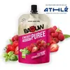 Image de Purée énergétique Framboise-Fraise-Basilic Baouw Rouge 90 g U-PU-UN-FRA
