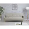 Image de Canapé scandinave convertible 3 places en tissu - WOODEN