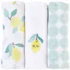 Image de Lot De 3 Langes Gaze De Coton Bio Citrons