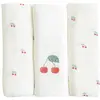 Image de Lot De 3 Langes Gaze De Coton Bio Cerises