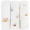 Image de Lot De 3 Langes Gaze De Coton Bio Baleine