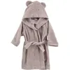 Image de Peignoir Enfant Coton Bio Ourson Lilas