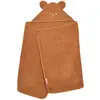 Image de Cape De Bain Coton Bio Ourson Caramel