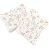 Image de Lot De 12 Lingettes Lavables Coton Bio Fleurs Roses