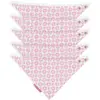 Image de Lot De 5 Bavoirs Bandana Coton Bio* Lovely Emilie Rose