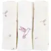 Image de Lot De 3 Langes Gaze De Coton Bio Colibri (parme)