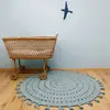 Image de Tapis Chambre Enfant Coton Crochet Nila Vert Pale
