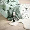 Image de Tapis Chambre Bébé Coton Lavable Petit Ours Odino Multicolore