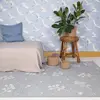 Image de Tapis Motif Végétal Little Nature Bleu Gris