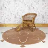 Image de Yva Tapis Enfant Bohème Avec Pompons Brun Rosé