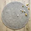 Image de Tapis Rond Laine Feutrée Neethu Gris