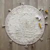 Image de Tapis Chambre Enfant Coton Lavable À Pois Mallen Blanc