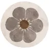 Image de Tapis Chambre Enfant Rond Bohemian Daisy Gris