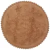 Image de Tapis Rond Coton Lavable Finition Crochet Perla Toffee
