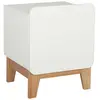 Image de Chevet Enfant Bois Massif Yuki Blanc Et Bois