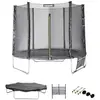 Image de Trampoline 250 Cm   Galaxie Avec Filet De Protection, Bâche, Filet Pour Chaussures, Kit D’ancrage Gris