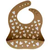 Image de Bavoir Bébé En Silicone Alimentaire Avec Poche Récupératrice   Étanche, Réglable Et Facile À Nettoyer Camel