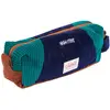 Image de Trousse Scolaire En Velours High Five Bleu Marine