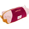 Image de Trousse Scolaire En Velours High Five Rose