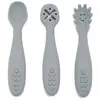 Image de Lot De 3 Cuillères D'apprentissage En Silicone Gris
