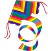 Image de Cerf-volant En Polyester Arc-en-ciel Rouge