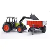 Image de Claas Nectis 267 F Avec Chargeur Frontal Et Remorque À Plate-forme Multicolore