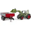 Image de Fendt Vario 211 Avec Chargeur Frontal Et Remorque À Ridelle Vert