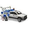 Image de Ram 2500 Camion De Service Avec Grue Et Gyrophare Blanc Et Bleu
