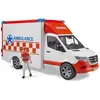 Image de Véhicule Ambulance Mercedes Benz Sprinter Avec Conducteur Et Module Son Et Lumière Rouge Et Blanc