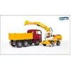 Image de Camion À Benne Basculante Man Tga Avec Pelleteuse Liebherr Multicolore