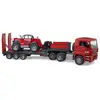 Image de Camion Surbaissé Man Tga Avec Chargeur Télescopique Manitou Rouge