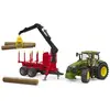 Image de John Deere 7r Avec Remorque Forestière Et 4 Troncs D'arbre Multicolore