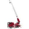 Image de Scania Super 560r Pompiers Avec Échelle Pivotante, Pompe À Eau Et Module Light & Sound Rouge