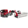 Image de Camion Man Tgs Avec Benne Amovible Et Chargeur Schäffer Rouge