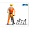Image de Ouvrier De Chantier Avec Accessoires Orange