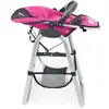 Image de Chaise Haute Pour Poupées - Design Marine Et Rose À Pois. Noir Et Rose