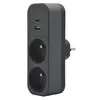 Image de Biplite Quarx 2x16a + 1 Usb + 1 Usb-c Noire