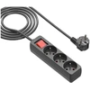 Image de Multiprise Gao 3 Prises Avec Interrupteur Noire - Cable 1m