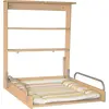 Image de Table À Langer Murale Pliante + Matelas À Langer Déperlant Naturel / Rayé Multicolore